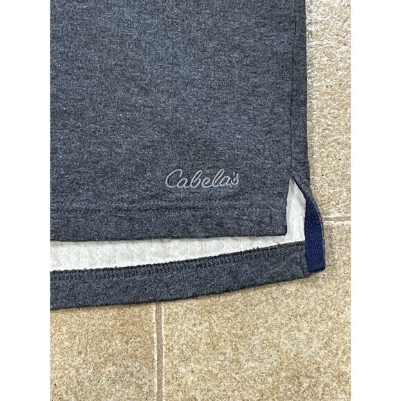 Cabelas Men’s Long Sleeve Cotton 2XL Henley Heavy Weight T-Shirt Blue/Gray - Picture 7 of 12